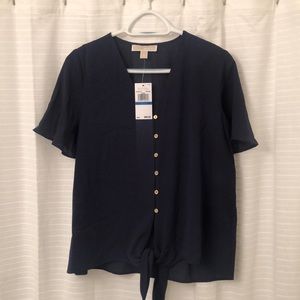 Michael Kors Navy Blue Top